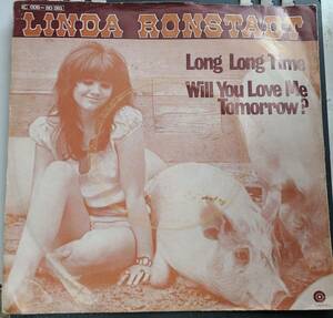 リンダ・ロンシュタット　ドイツ盤シングル 「Long Long Time」 