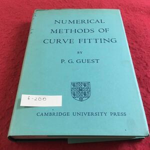 f-200 NUMERICAL METHODS OF CURVE FITTING 確率と頻度 ガンマ関数 外国語書籍 ※10