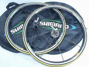 180803*4A▲SHIMANO/シマノ・ホイール前後セット・WH-R540・スプロケットCS-6500付・700×23Cタイヤ・ロードバイク/クロスバイク