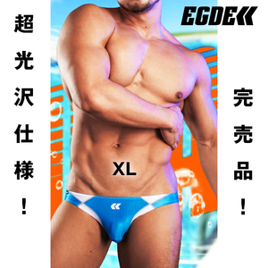 【レア！廃盤品！超光沢】EGDE HEATS ビキニ 青 XL/AQUX surfblade GMW GX3 PPG プロパガンダ asics mizuno arena speedo