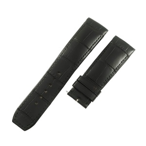 【3年保証】 ボーム&メルシエ 純正 替え クロコ レザー ベルト バンド ブレスレット 25mm 黒 メンズ 腕時計