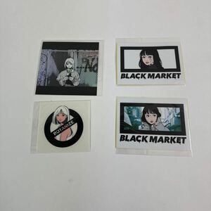 ステッカー ② BOTANIZE BLACK market backside works 4枚セット　送料込