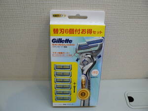 30324●Gillette　スキンガード　敏感肌向け　電動タイプ　ホルダー＆替刃6個付お得セット　未開封未使用品