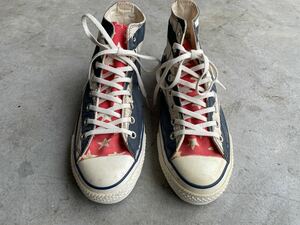 ★ CONVERSE ALLSTAR HI コンバース オールスターハイ 星条旗 STAR&BARS US8.0 26.5cm ビンテージ NOS デットストック　箱なし