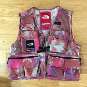 1円スタート！送料込み！SUPREME × THE NORTH FACE 20SS Cargo Vest カーゴベスト Mサイズ ピンクNP22003I シュプリーム ザノースフェイス