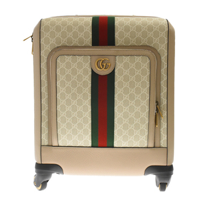 GUCCI グッチ SAVOY 693646 サヴォイ GGスプリームキャンバス キャリーオンスーツケース スモール ホワイト シェリーライン