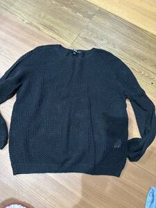 ユニクロ　3Dメッシュクルーニックセーター　XL 黒