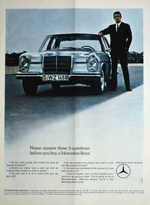 稀少！1966年メルセデス・ベンツ広告/Mercedes-Benz/ドイツ車/旧車/Z-1