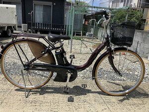 H6　美品！ 中古電動アシスト自転車 1円売切り！ ブリヂストン アシスタ 茶 配送エリア内は送料3800円でお届