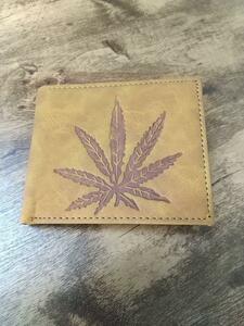 即決　新品　送料無料　財布　小銭　カード　札入れ　マリファナ　大麻　ガンジャ　大麻草デザイン　ヘンプ　HEMP　ウオーレット 