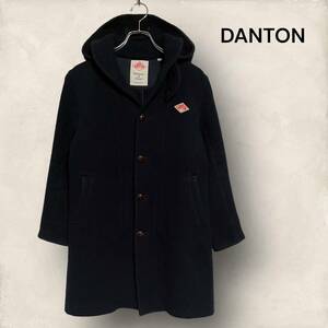 DANTON ダントン ウール モッサコート ジャケット ネイビー レディース 36 S相当