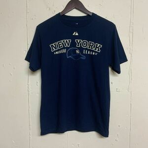 Majestic マジェスティック MLBニューヨークヤンキース半袖Tシャツユーズド古着サイズL