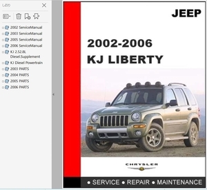 ジープ KJ リバティ 2002～2006 整備書 パーツリスト JEEP LIBERTY リバティー 修理書 ワークショップマニュアル