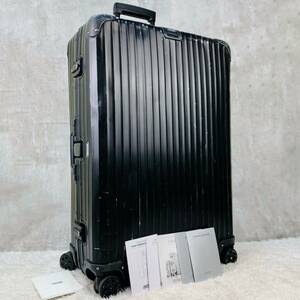 【人気モデル】RIMOWA リモワ TOPAS トパーズ STEALTH ステルス 98L 4輪 TSAロック オリジナル チェックイン 黒 ブラック アルミ キャリー