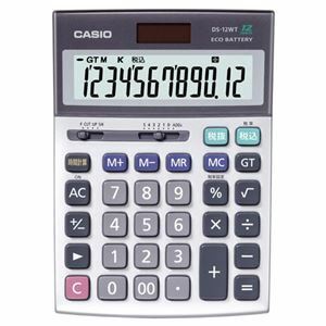 【新品】カシオ 本格実務電卓 時間計算 12桁デスクタイプ DS-12WT-N 1セット(3台)