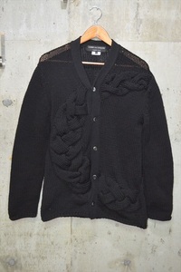 コムデ ギャルソン オム　プリュス　COMMEdesGARCONS　HOMME　PLUS　23aw　編込み　ポリエステル　ニット　カーディガン　S　PL-N010 D5259