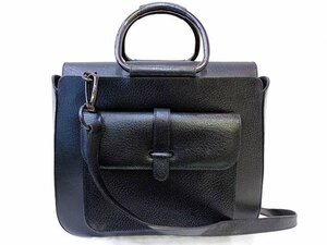 グッチ 2WAY ショルダーバッグ ■ 000.2058.0307.6 ブラック レザー ハンドバッグ GUCCI □5L6DS