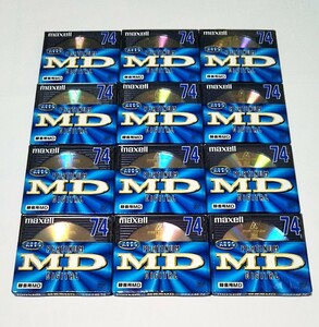 【新品MDディスク】maxell 高精度ディスクでピュア&パワフルなデジタルサウンド 熱や衝撃に強いプラチナカートリッジ採用 12枚 綺麗 希少