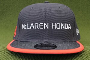 新品US物 NEW ERA ニューエラ x マクラーレン ホンダ Maclaren HONDA アロンソ No14 キャップ 帽子 グレイ蛍光オレンジ M/L 管理No4Fc