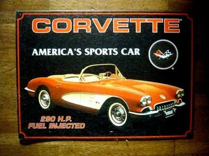 ★【CORVETTE】当時物 コルベット C1 後期モデル スティール看板
