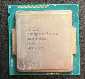 【中古パーツ】複数購入可 CPU Intel Core i3 4130 3.40GHz SR1NP Socket LGA1150 2コア4スレッド 動作品 デスクトップ用