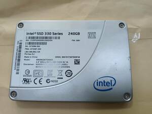 【送料込】中古 稼働37039時間 INTEL 240GB SATA 内蔵 SSD 2.5インチ動作確認済み (SN:CVMP2453008～)