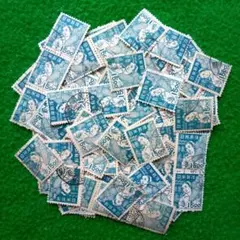 産業図案切手 15円紡績女工 100枚(使用済)