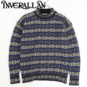 ●INVERALLAN インバーアラン フェアアイル柄 モックネック ニット セーター