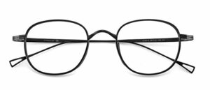 超軽量！フルリム 金属 チタン 眼鏡フレーム 伊達メガネ レンズ交換可能 男女兼用ブラックydyj64