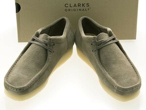 新品/CLARKS ORIGINALS/クラークス/WALLABEE/ワラビー/DARK GREY SUEDE/ダーク グレー/スエード/26174049/UK6.5(内寸24.5/外寸25.5)