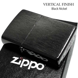 ZIPPO ライター かっこいい バーティカルサテーナ ジッポ ブラックニッケル 縦サテーナ 黒 シンプル レディース メンズ ギフト プレゼント