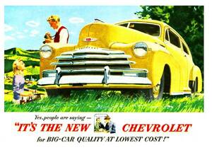 ◆1947年の自動車広告　シボレー　Chevrolet　GM