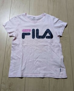 FILAフィラ　130cm　ピンク　ロゴTシャツ