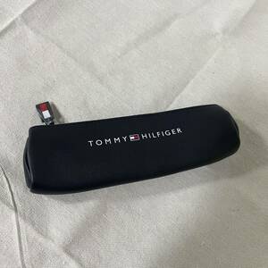 SI■ 未使用 TOMMY HILFIGER トミーヒルフィガー ペンケース 紺色 ネイビー ロゴ入り 長さ19cm コンパクト 筆箱 付録 文房具 小物入れ 