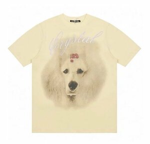 acne studios アクネストゥディオズ トップス Tシャツ 半袖 レディース メンズ ストリート ベージュM