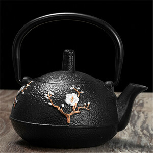 高品質 茶壺 煮茶壷 鉄壺 手作り 急須 茶壷 茶器 茶道具 常滑焼 砂鉄 南部鉄器 提梁壷 鉄 やかんを沸かす お茶の道具 容量：0.3L