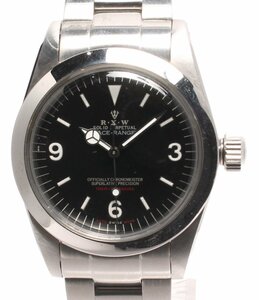 腕時計 スペースレンジャー SOLID PERPETUAL 自動巻き ブラック メンズ R.X.W