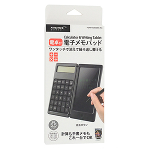 【ゆうパケット対応】HI-DISC 電卓付 電子メモパッド HDMPAD60DBK-RX [管理:1100050109]