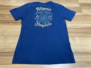patagonia パタゴニア p6 シャカウェーブ　ハワイ　ホノルル　半袖Tシャツ ネイビー　２０２０年製 ＳＮＢＬ　スリムフィットＳサイズ