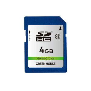 送料無料 SDカード 4GB SDHCカード グリーンハウス GH-SDC-D4G/7991