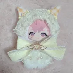 ふわふわけーぷねこちゃん^. ̫.^ きいろ/ 10cm 着ぐるみ にじぱぺっと