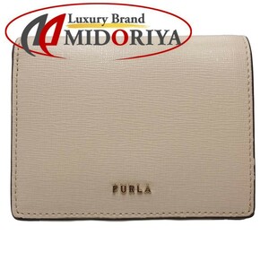 フルラ Furla バビロン コンパクトウォレット 二つ折り財布 レザー ピンクベージュ / 081706 ☆未使用