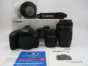 【新品同様】バッグ等、おまけ付き　CANON/キヤノン デジタル一眼レフカメラ EOS Kiss X9i EF-S18-55mm/EF-S55-250mm ダブルズームキット