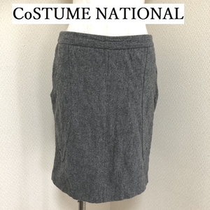 CoSTUME NATIONAL / コスチュームナショナル　古着　ミニ　 ウール タイトスカート グレー オフィス 冬