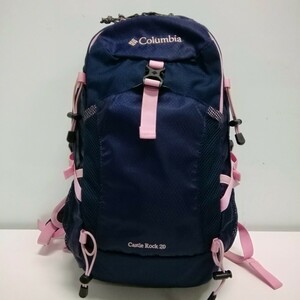 Columbia コロンビア リュック バックパック バッグ バック 鞄 ネイビー×ピンク Castle Rock 20 キャッスルロック 20L レインカバー付 