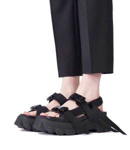 1円スタート★正規品★16万★リックオウエンス Rick Owens TRACTOR SANDAL トラクター サンダル 黒 BALENCIAGAユリウス DRKSHDWマルジェラ