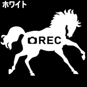 ★千円以上送料0★10×7.9cm【ドラレコ用-馬シルエット】乗馬、馬術競技、牧場、馬具、馬主、競馬、オリジナル、ダービーステッカー(3)