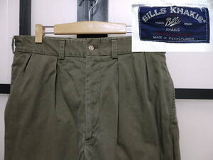 ビルズカーキ ツータック チノパン USA製 / BILLS KHAKIS アメリカ製