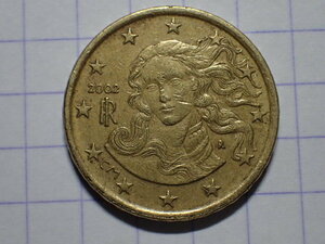 L-7 KM#213 [2002,Type C] イタリア共和国 10ユーロセント(0.1 EUR)ノルディックゴールド貨(最初の地図) 世界の硬貨