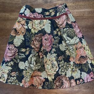 【ANNA SUI mini／アナスイミニ】　ミニスカート　フレアースカート　130㎝　中古　ゴブラン織り風　上品